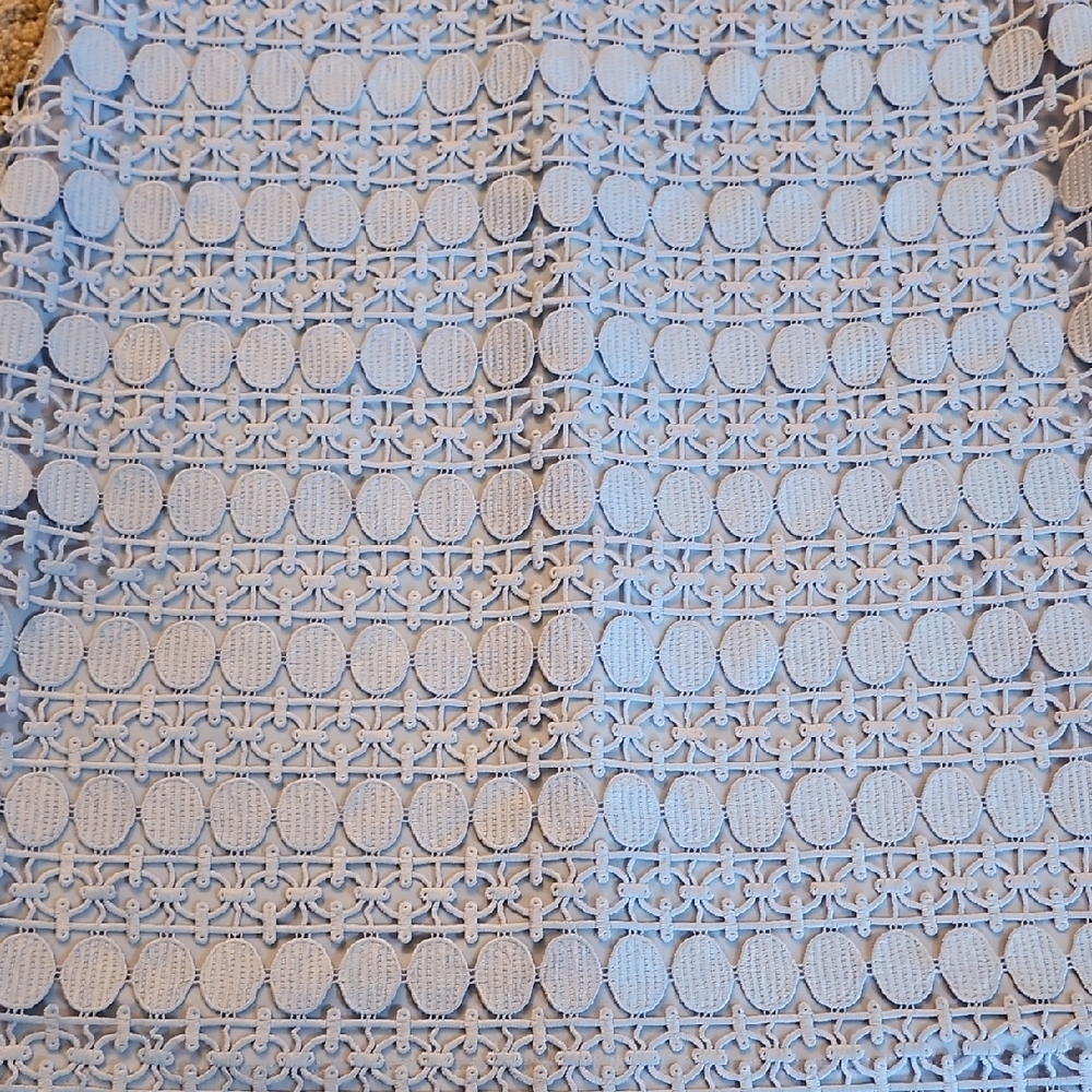 Ralph Lauren Light Blue Lace Mini Dress - Picture 2 of 5